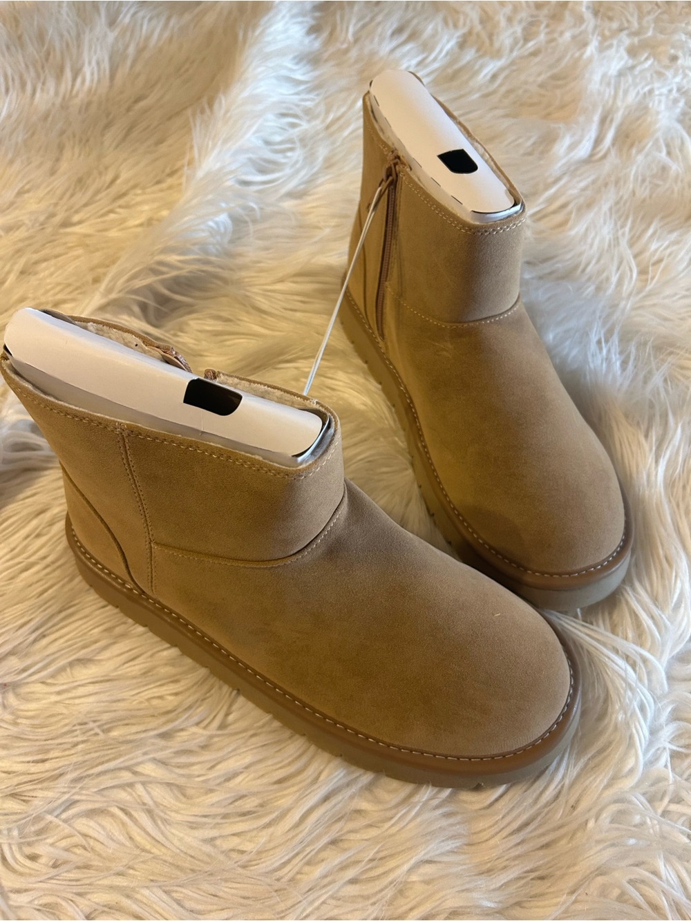 Classic Suede Ankle Boots in Tan - universal threads